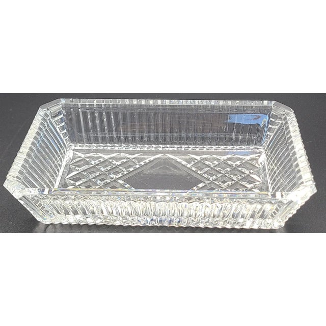 Late 20th Century Vintage Waterford Crystal Large Open Butter Dish or Trinket Tray For Sale - Image 5 of 10