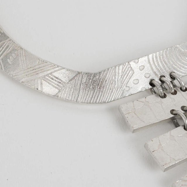 Biche de Bere Paris Graffiti Silvered Link Necklace in Limited Edition For Sale - Image 4 of 11