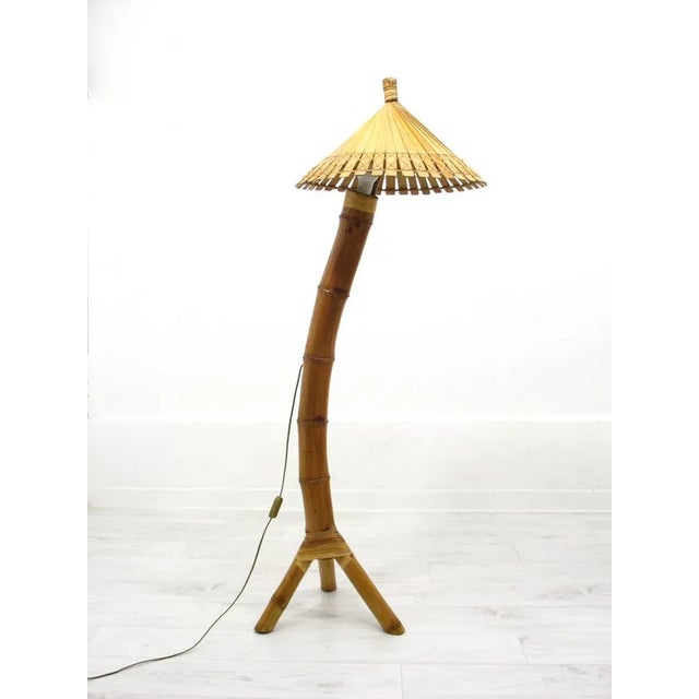 Floor Lamp in Bamboo, 1950s For Sale - Image 12 of 12