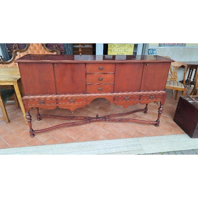 Wood English Sideboard in Mahogany, 1950s For Sale - Image 7 of 7