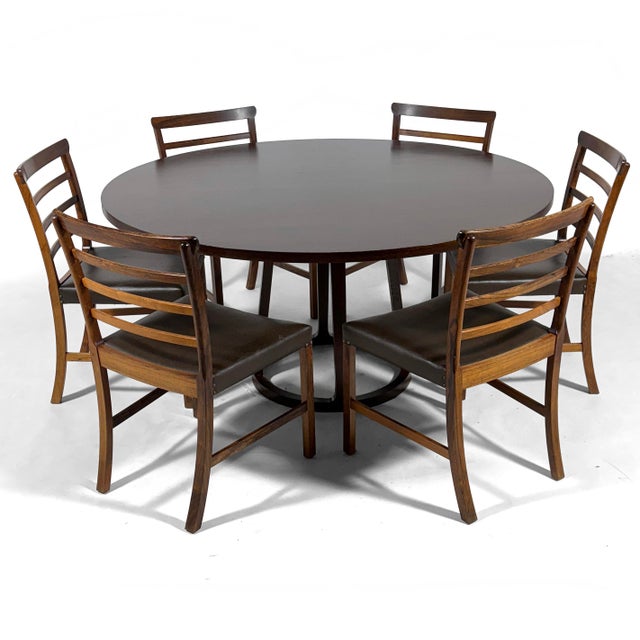 Baker 60" Oak Pedestal Dining Table For Sale - Image 9 of 9