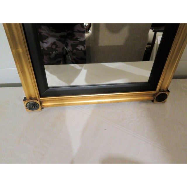Traditional Vintage Empire Revival Gilt Wood Wall Mirror For Sale - Image 3 of 5