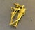 1990s postmodern large gold-tone man/woman figure brooch. Excellent condition.