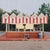 RJ's Place by Stephanie Hartshorn | Oil on wood Painting of a retro diner with a striped awning For Sale