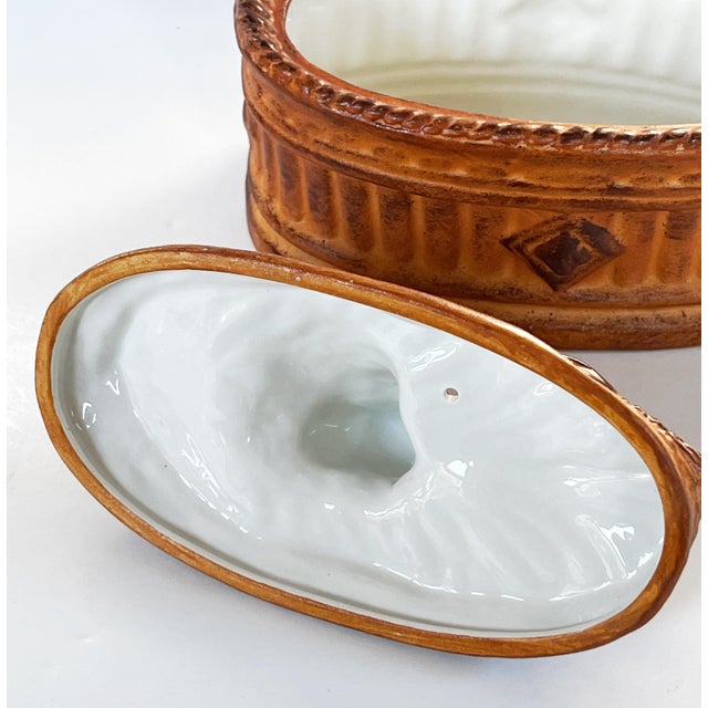 Antique French Pillivuyt Trompe l'Oeil Woodcock Pate Glazed Porcelain Tureen C1900 For Sale In Houston - Image 6 of 10