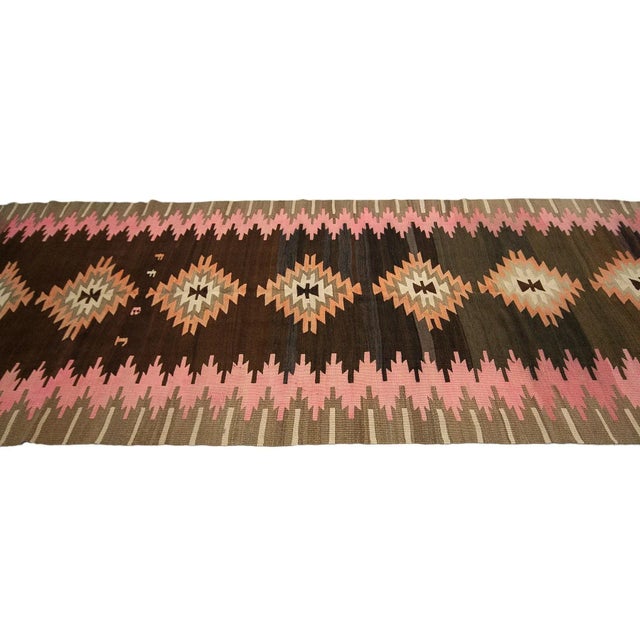 Vintage Turkish Kilim Rug For Sale - Image 4 of 7