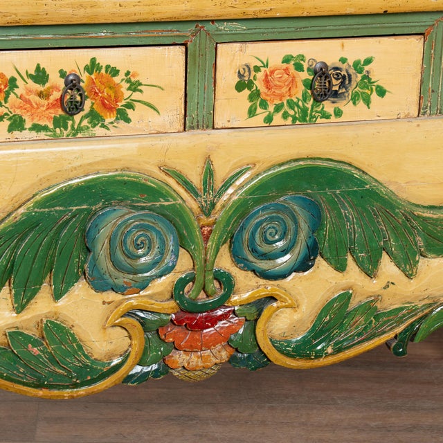 19th Century Chinese Yellow Lacquered Altar Table Console For Sale - Image 14 of 18