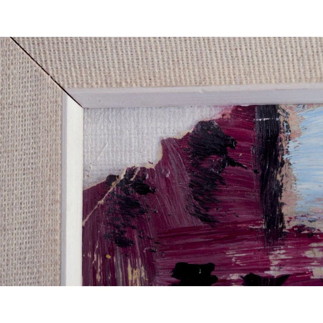 Louis Zelig, City Scene with Three Persons, 1970s, Oil on Canvas For Sale - Image 6 of 8