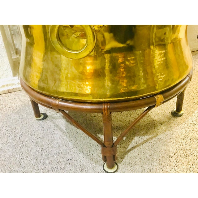 1960s Morrocan Brass Chandelier and Planter - 2 Piece Set 52'' For Sale - Image 4 of 13