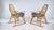 Chestnut Vintage Snowshoe Arm Chairs by SnoCraft, Norway Maine For Sale - Image 8 of 14
