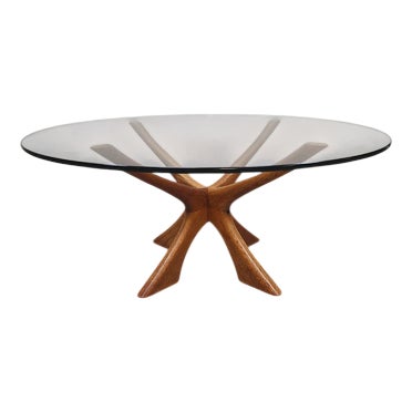 Vintage T118 Round Coffee Table by Illum Wikkelsø for Niels Eilersen, 1960s For Sale