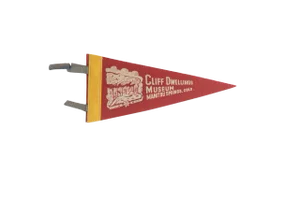 Vintage Cliff Dwellings Museum Felt Flag Pennant