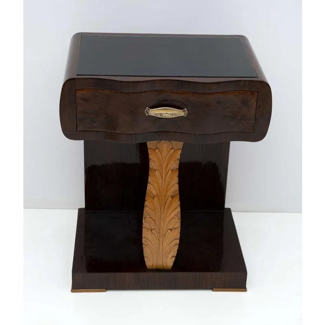 1920s Art Deco Italian Nightstands in Walnut and Maple Radic, 1920s, Set of 2 For Sale - Image 5 of 13