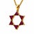 Ruby Star of David 18k Gold Pendant Necklace For Sale In Miami - Image 6 of 9