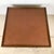 Vintage Studio-Made Square End Table With Cognac Leather Inset Top & Architectural Trestle Base, Mid-Century For Sale In Philadelphia - Image 6 of 18
