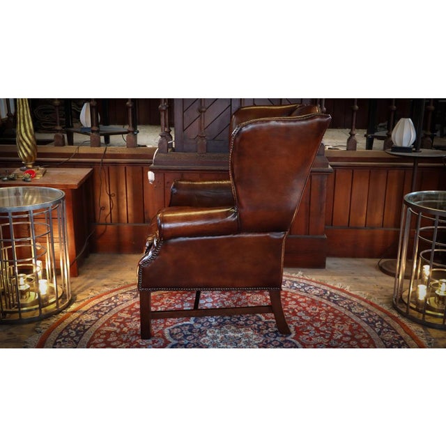 Halo Lincoln Club Lounge Chair in Cigar Leather from Timothy Oulton, 2010s For Sale - Image 10 of 18