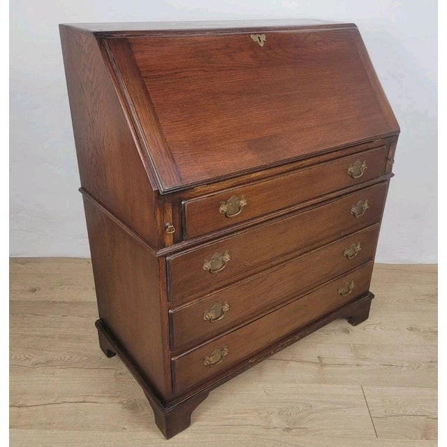 Wood Vintage Secretaire in Oak by Bevan Funnell, 1950 For Sale - Image 7 of 18