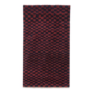 Checkered Turkish Tulu Rug For Sale
