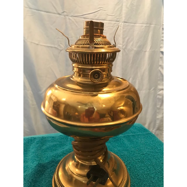 Vintage Brass Converted to Electric Oil Lamp Chairish