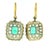 Victorian Platinum and Gold Emerald & Diamond Drop Earrings, 1890s For Sale In Miami - Image 6 of 10
