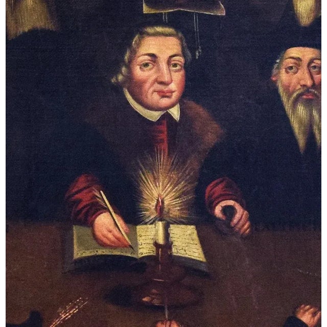 The Primitive Reformers - Oil on Canvas by English School Master 1600/1700 17th/18th Century For Sale - Image 3 of 7