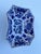 Modern Late 20th Century Floral Blue & White Bowl 8 Sided Bowl For Sale - Image 3 of 5