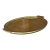 Vintage Italian Vietri Oval Gold Leaf Serving Tray For Sale