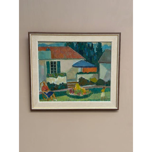 Carl Magnus Lindqvist, Summer Cottage, 1960s, Oil on Canvas, Framed For Sale - Image 6 of 18