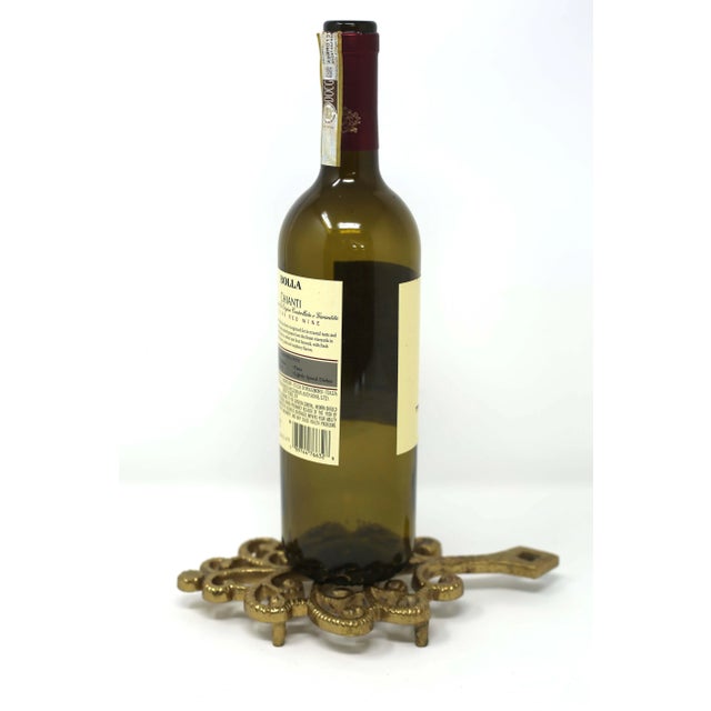 1970s Vintage Brass Vine Trivet For Sale - Image 5 of 6
