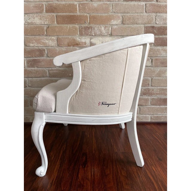 Custom Barrel Back Armchair For Sale - Image 4 of 7