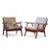Mid-Century Modern Hans Wegner for Getama Ge270 Mid Century Teak Lounge Chairs - Pair For Sale - Image 3 of 13