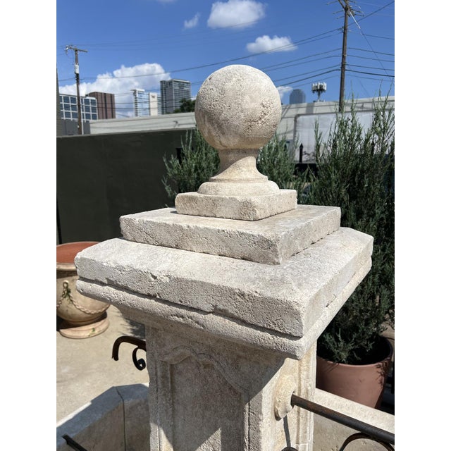 Le Louvre Carved Limestone Center Fountain From the South of France For Sale - Image 15 of 16