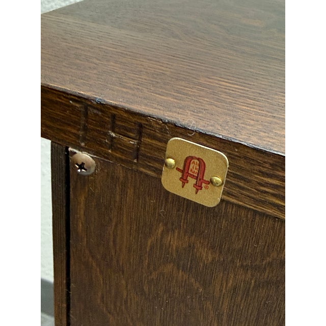 Stickley Furniture Harvey Ellis Inlaid Music Cabinet, Model 89-476 For Sale - Image 12 of 12