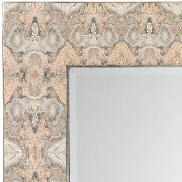 Jamie Young Jamie Young Rorschach Mirror in Cream & Grey For Sale - Image 4 of 7