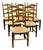 French Oak Farmhouse Country Dining Chairs Wit Rush Seating, Set of 6 For Sale