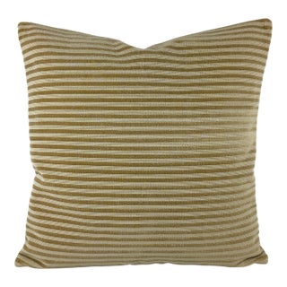 Manuel Canovas Vauville in Beige Pillow Cover - Tan Two Tone Stripe Velvet For Sale