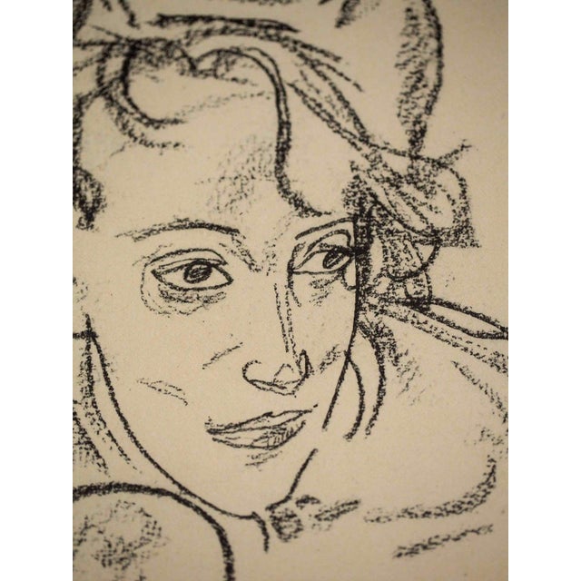 Modern Egon Schiele Lithograph Signed Limited Ed: Of 100 “Woman Crouching” 1918 +Frame For Sale - Image 3 of 4