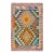 Rustic Turkish Kilim Purple Beige Hand-Woven Wool Rug For Sale