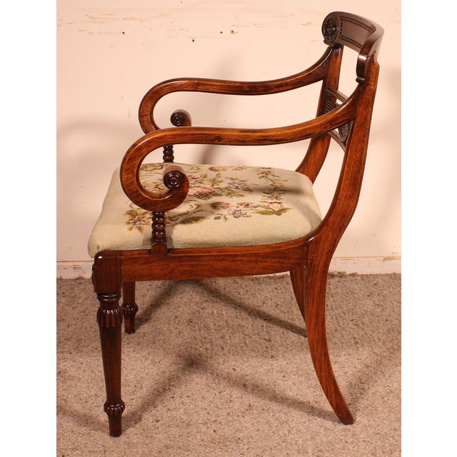 Wood Regency Armchair in Rosewood, 1810s For Sale - Image 7 of 12