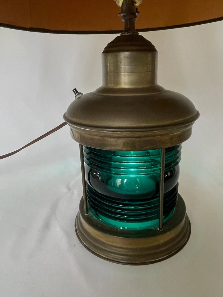 Vintage Lanshire Ship Clock Lamp: 1950 1950\'s Milford Guild Nautical theme lamp main image 2
