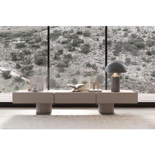 Not Yet Made - Made To Order Marte3 Low Sideboard with Three Drawers with and Round Legs by Ultramobili For Sale - Image 5 of 12