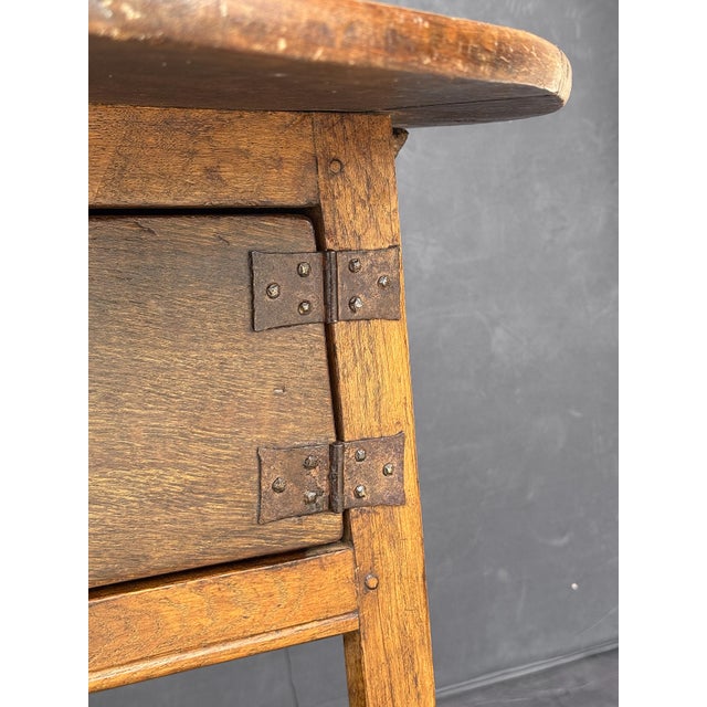 Brown Large English Cricket Table of Patinated Oak From the Georgian Era For Sale - Image 8 of 16