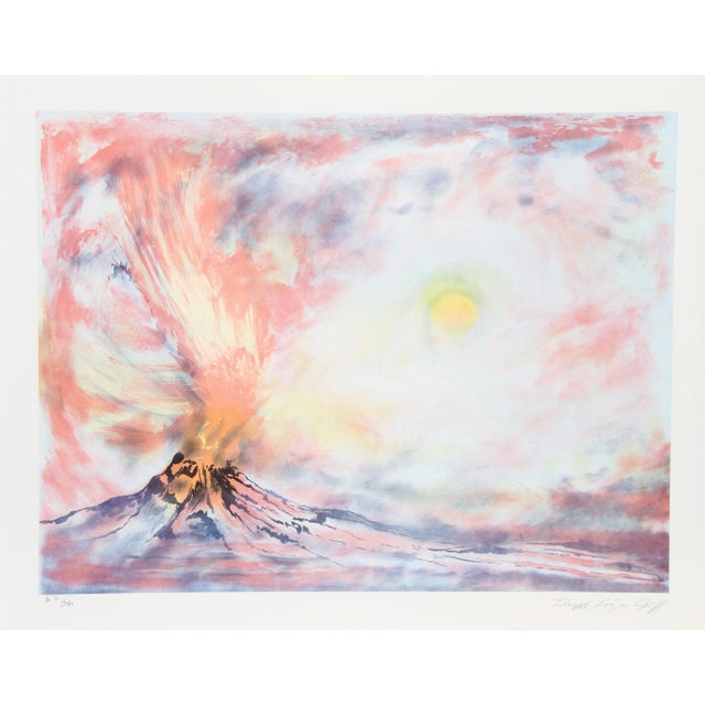 Lloyd Lozes Goff, Paricutin, Lithograph For Sale