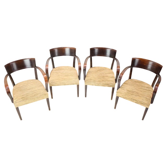 Catalog H-224 Chairs by Jindřich Halabala, Czechoslovakia, 1930s, Set of 4 For Sale