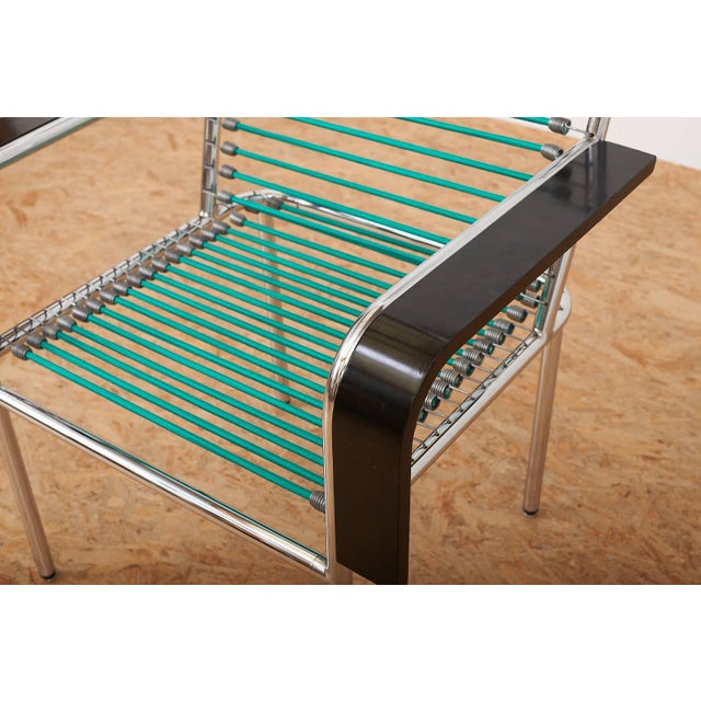 Sandows Armchair in Chrome-Plated Tubular Steel Frame by René Herbst, 1930s For Sale - Image 6 of 11