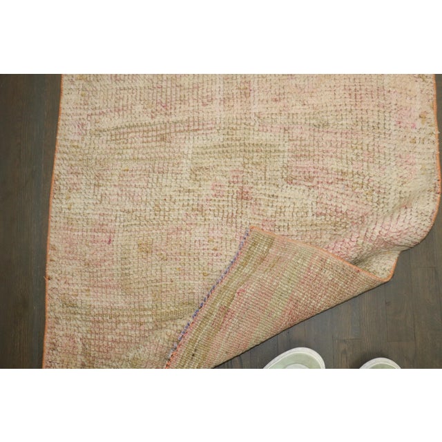 Pink Pale Pink Vintage Turkish Anatolian Runner , 2'10'' X 11' For Sale - Image 8 of 8