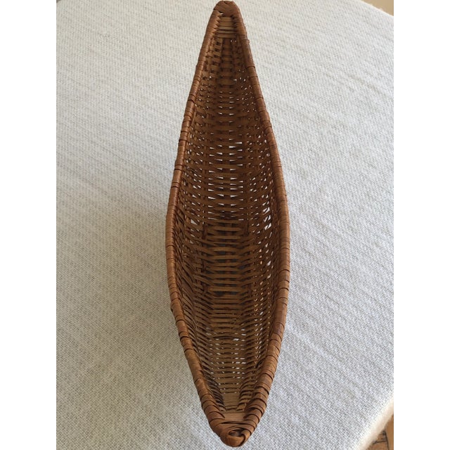 Mid-Century Half Moon Footed Basket For Sale - Image 12 of 13