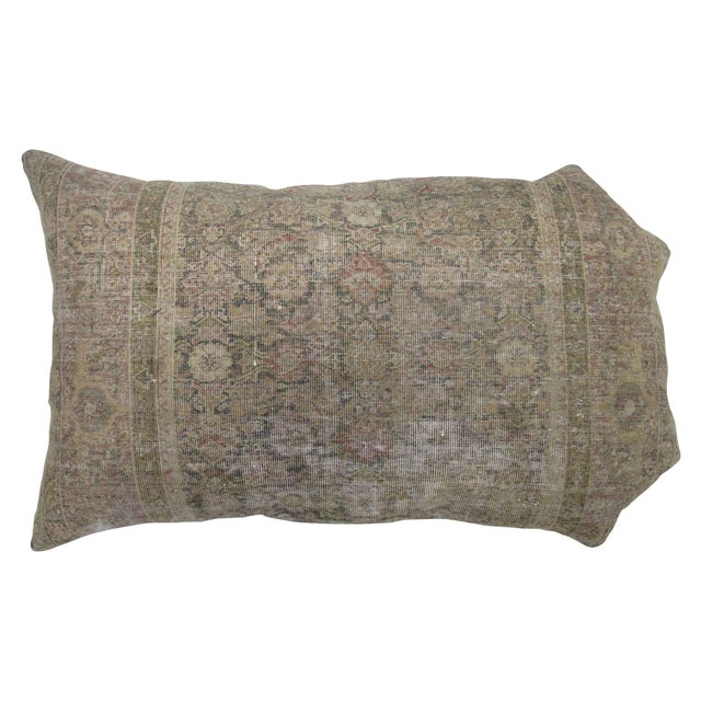 Quirky Persian Malayer rug pillow. Measures: 21'' x 35''.