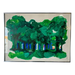 Ronald Julius Christensen, American (1923 - 1999) " Edge of a Park" Oil Painting