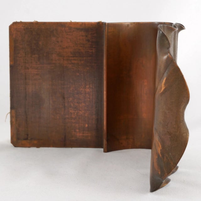 Textile Vintage Copper Leaf Bookend 1930's For Sale - Image 7 of 8